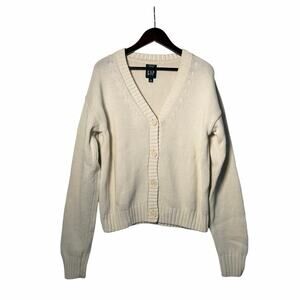 Gap Cardigan Sweater Womens XS Cream Cable Knit Button Up Cottagecore Academia